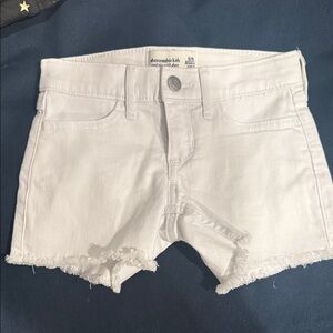 Abercrombie Kids Girls White Denim Shorts